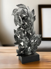 Silver Foliage Fusion - Elegant Handcrafted Showpiece